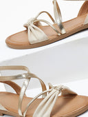 Σανδάλια suede με crossover λουράκια ERYNN - Μπεζ - thefashionproject.gr - ERYNN