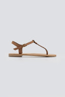 Σανδάλια suede με κάθετο λουράκι Tfp - Καφέ - thefashionproject.gr - TFP