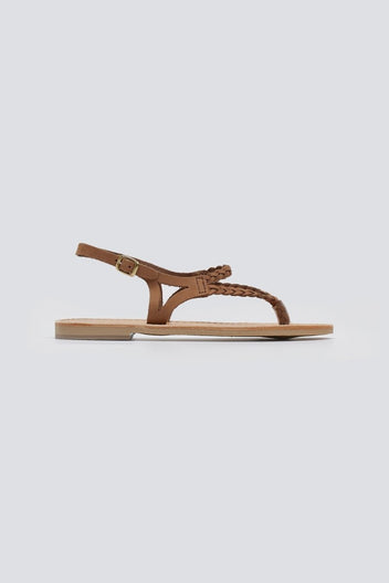 Σανδάλια suede με κοτσιδάκια Tfp - Καφέ - thefashionproject.gr - TFP