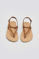 Σανδάλια suede με κοτσιδάκια Tfp - Μπεζ - thefashionproject.gr - TFP