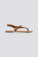 Σανδάλια suede με κοτσιδάκια Tfp - Μπεζ - thefashionproject.gr - TFP