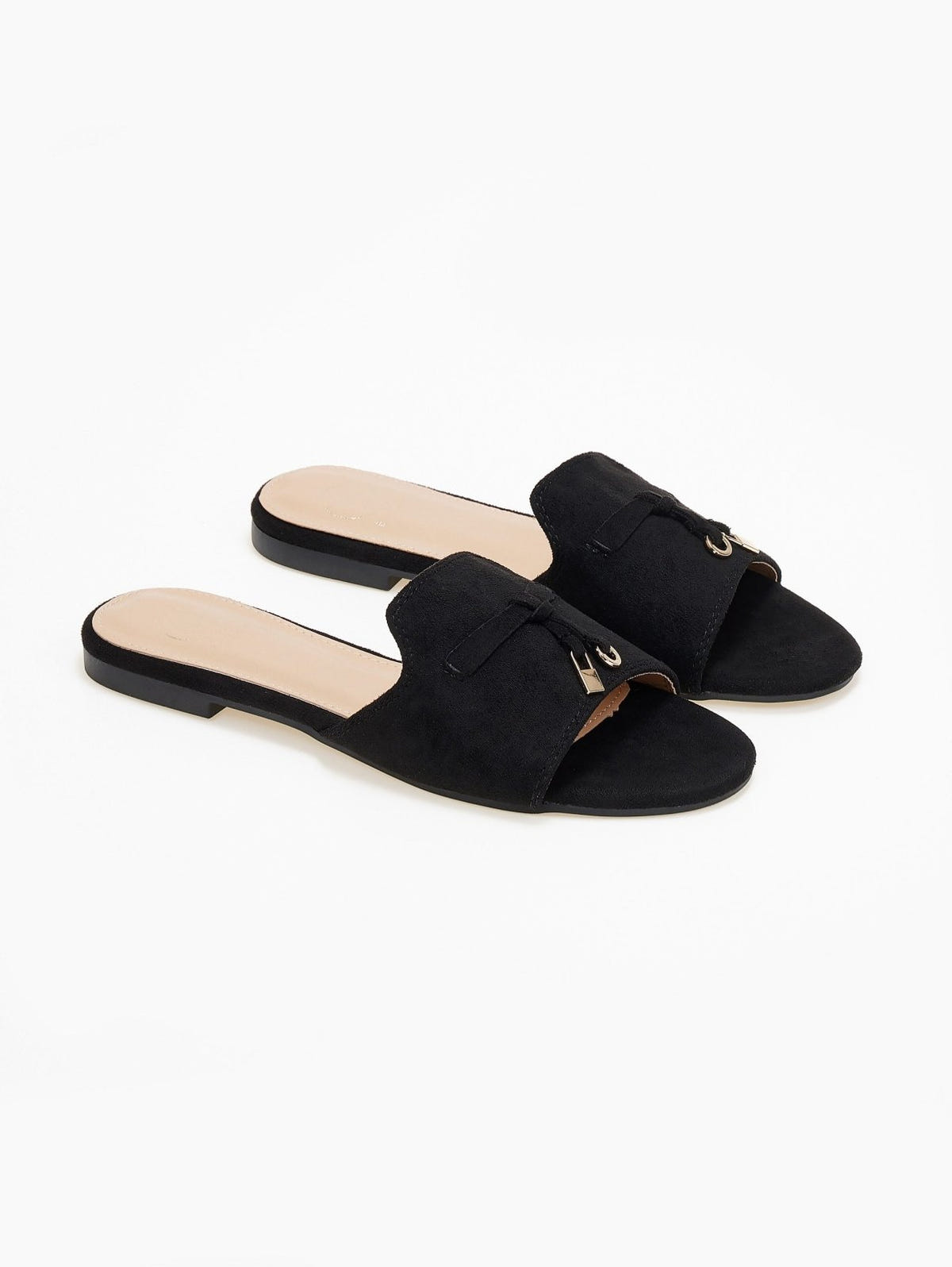 Σανδάλια suede με μεταλλικά charms ERYNN - Μαύρο - thefashionproject.gr - ERYNN