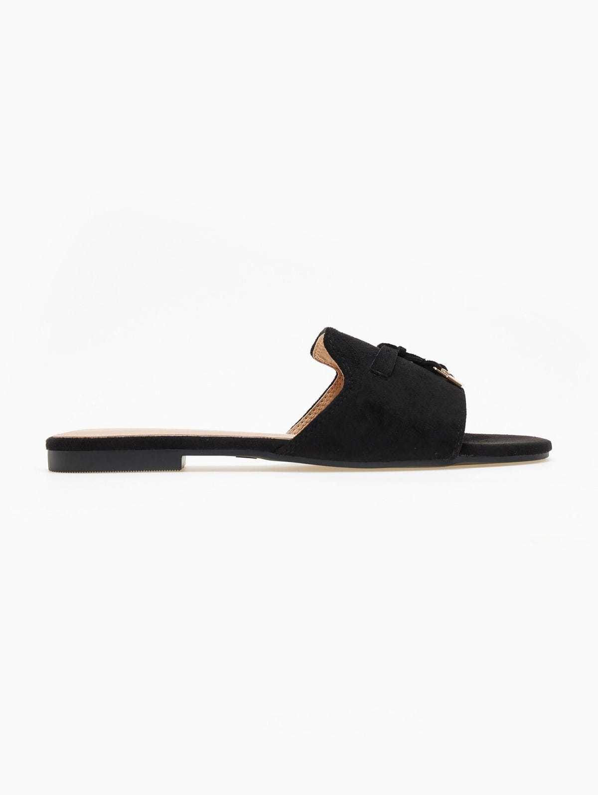 Σανδάλια suede με μεταλλικά charms ERYNN - Μαύρο - thefashionproject.gr - ERYNN