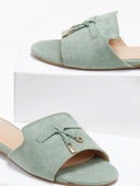 Σανδάλια suede με μεταλλικά charms ERYNN - Μέντα - thefashionproject.gr - ERYNN