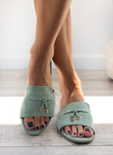 Σανδάλια suede με μεταλλικά charms ERYNN - Μέντα - thefashionproject.gr - ERYNN