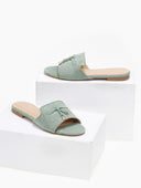 Σανδάλια suede με μεταλλικά charms ERYNN - Μέντα - thefashionproject.gr - ERYNN