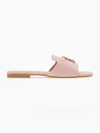 Σανδάλια suede με μεταλλικά charms ERYNN - Ροζ - thefashionproject.gr - ERYNN