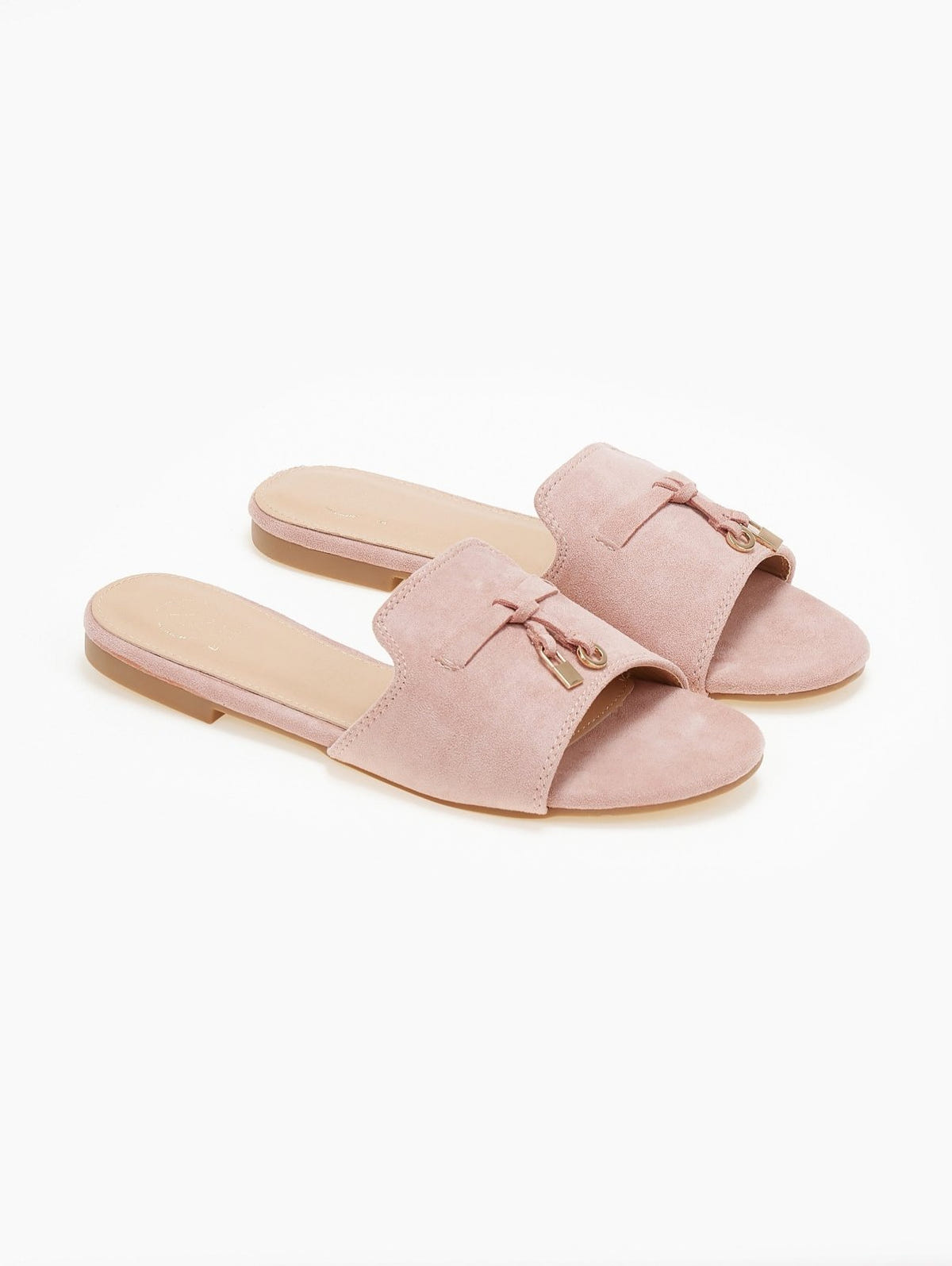 Σανδάλια suede με μεταλλικά charms ERYNN - Ροζ - thefashionproject.gr - ERYNN