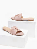 Σανδάλια suede με μεταλλικά charms ERYNN - Ροζ - thefashionproject.gr - ERYNN