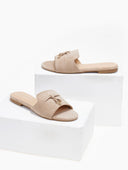 Σανδάλια suede με μεταλλικά charms ERYNN - Τάουπε - thefashionproject.gr - ERYNN