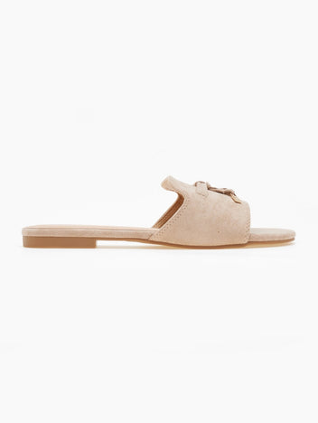 Σανδάλια suede με μεταλλικά charms ERYNN - Τάουπε - thefashionproject.gr - ERYNN