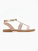 Σανδάλια suede με μεταλλικά στοιχεία και glitter ERYNN - Ροζ - thefashionproject.gr - ERYNN