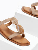 Σανδάλια suede με πέτρες - Τάουπε - thefashionproject.gr - ERYNN