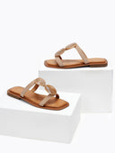 Σανδάλια suede με πέτρες - Τάουπε - thefashionproject.gr - ERYNN