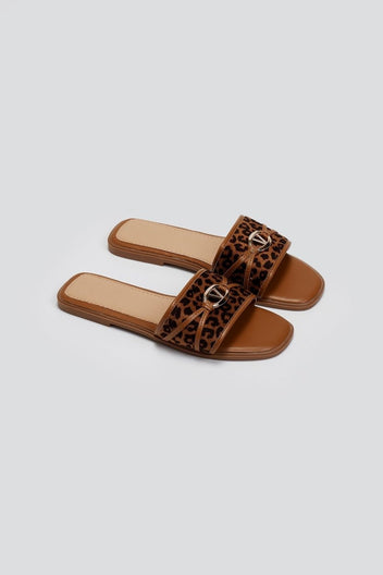 Σανδάλια suede με print ERYNN - Leopard - thefashionproject.gr - ERYNN