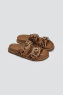Σανδάλια suede με print και τοκά ERYNN - Leopard - thefashionproject.gr - ERYNN