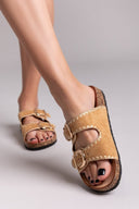 Σανδάλια suede με τοκάδες ERYNN - Κάμελ - thefashionproject.gr - ERYNN