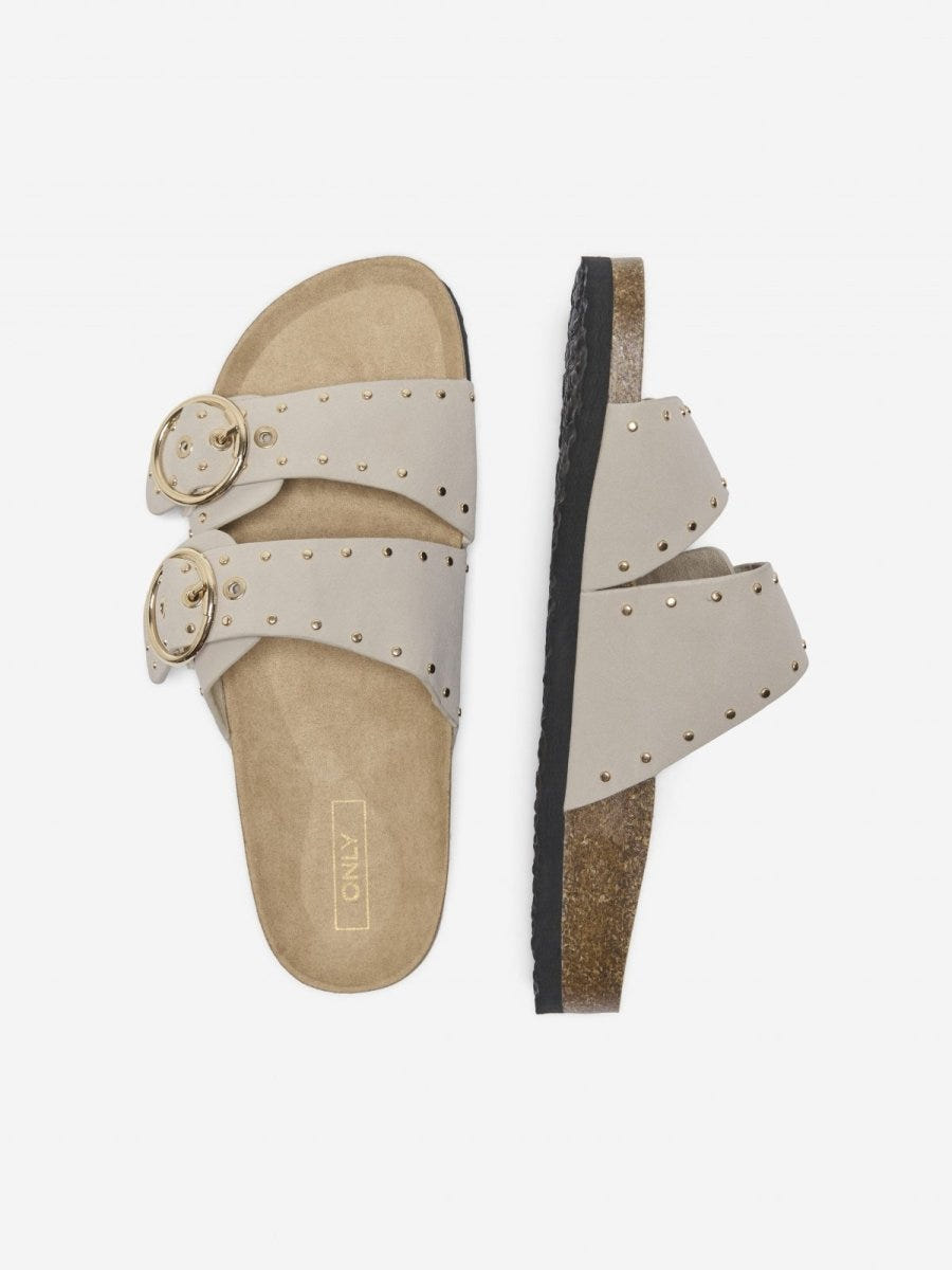 Σανδάλια suede με τρουκς Only 15341190 - Μπεζ - thefashionproject.gr - ONLY