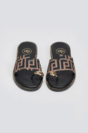 Σανδάλια υφασμάτινα με print Tfp - Καφέ - thefashionproject.gr - TFP
