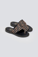 Σανδάλια υφασμάτινα με print Tfp - Καφέ - thefashionproject.gr - TFP