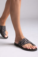 Σανδάλια υφασμάτινα με print Tfp - Τάουπε - thefashionproject.gr - TFP