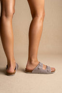 Plakton - Sandals Anatomical Footbed - Light Grey Suede