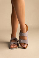 Plakton - Sandals Anatomical Footbed - Light Grey Suede