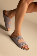 Plakton - Sandals Anatomical Footbed - Light Grey Suede
