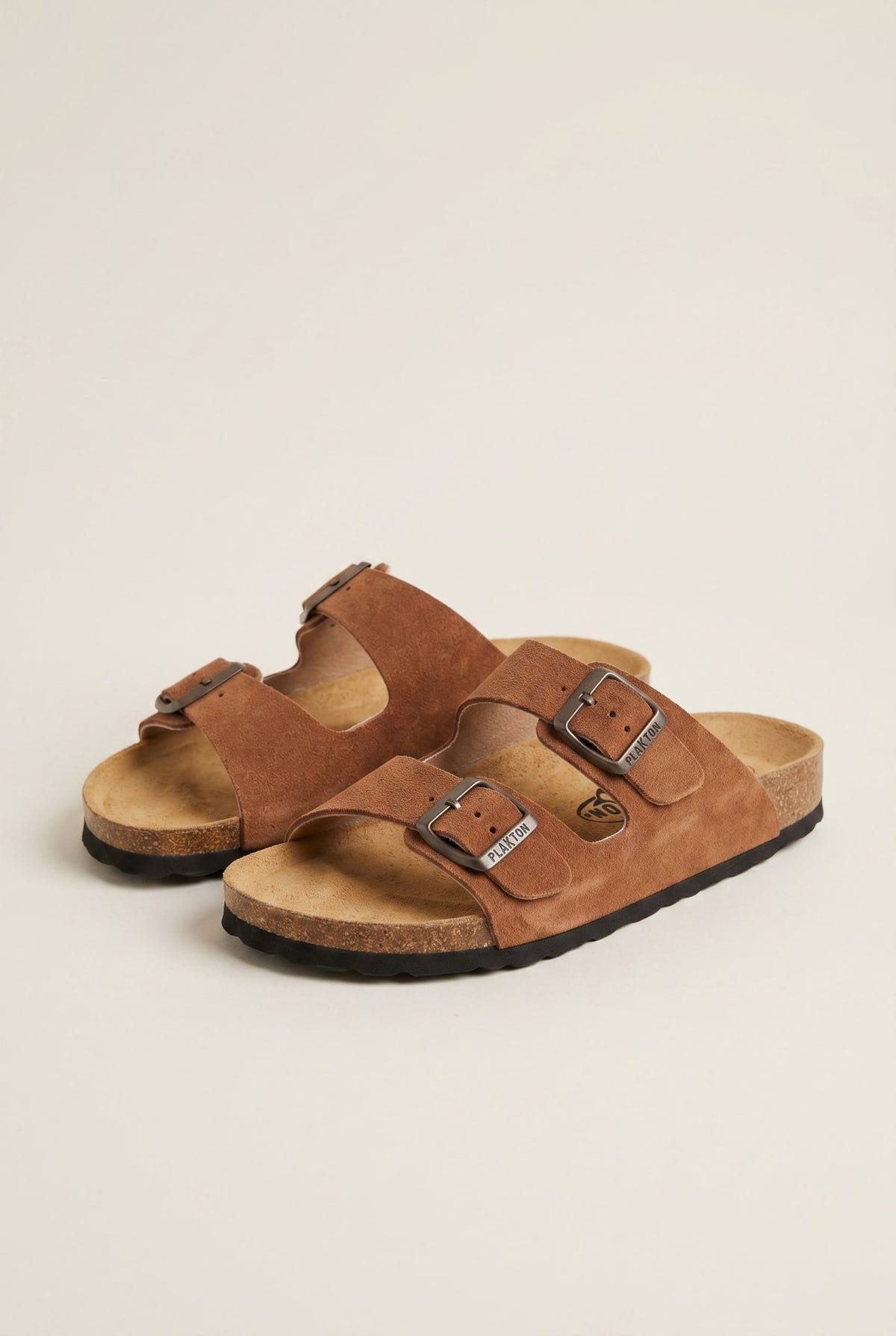 Plakton - Sandals Anatomical Suede - Tan Suede
