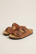Plakton - Sandals Anatomical Suede - Tan Suede