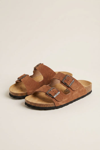 Plakton - Sandals Anatomical Suede - Tan Suede