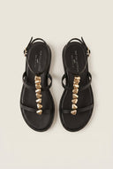 TFP - Sandals Ankle Strap Metal Detail - Black Matte
