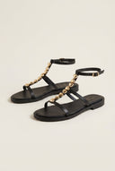TFP - Sandals Ankle Strap Metal Detail - Black Matte