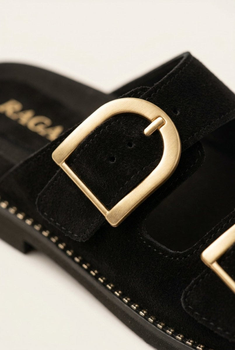 RAGAZZA - Sandals - Black Suede