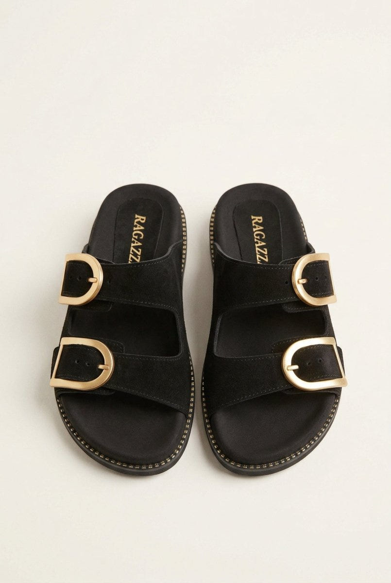 RAGAZZA - Sandals - Black Suede