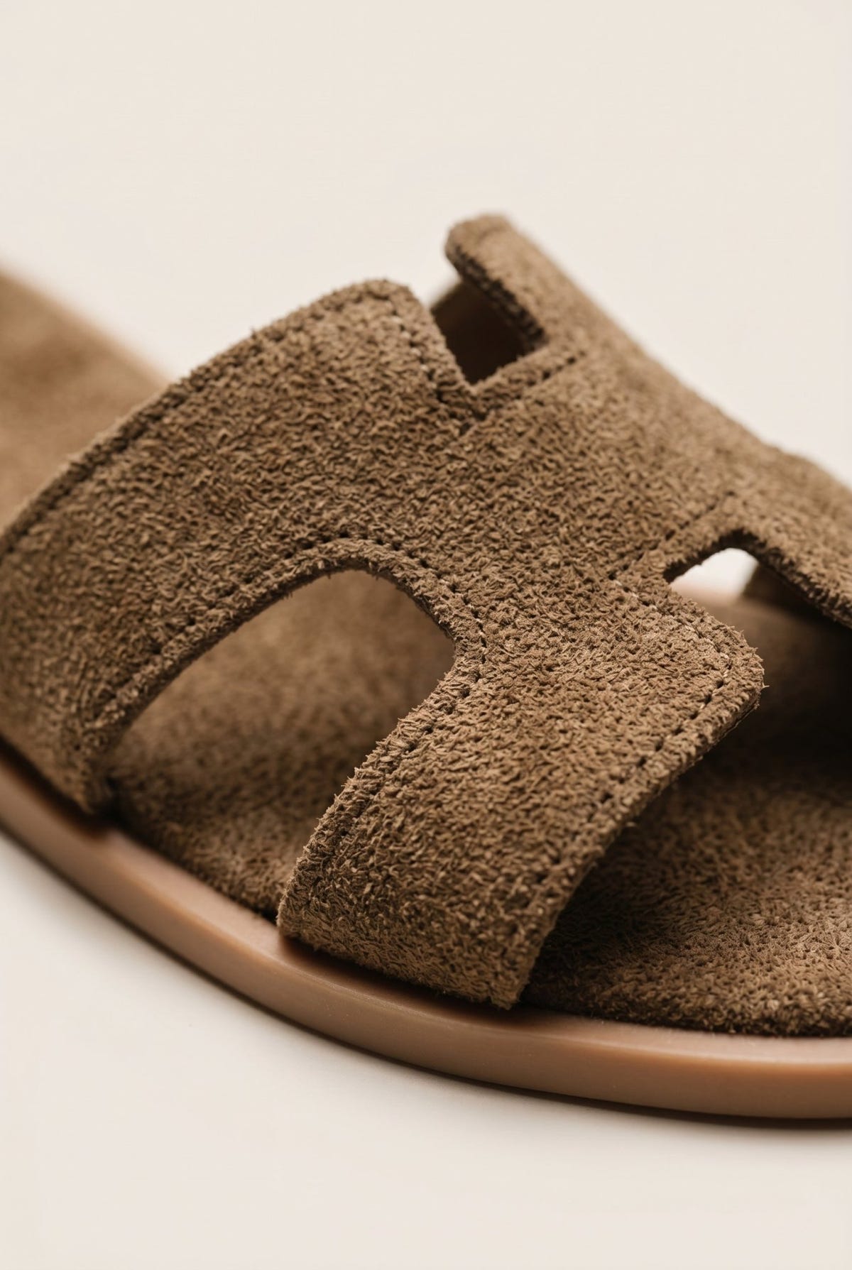TFP - Sandals Cutout Strap Design - Khaki Green Suede