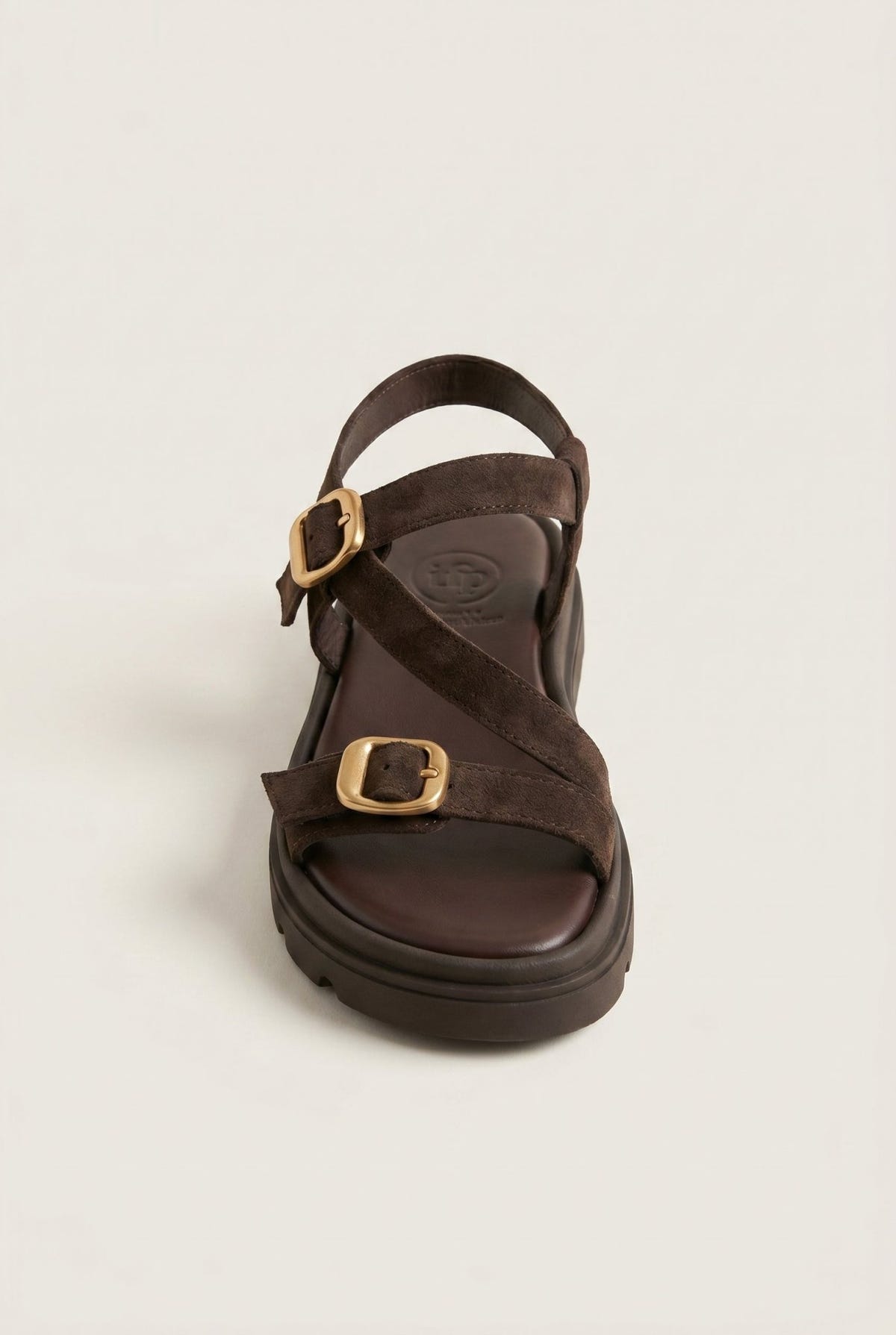 TFP - Sandals Mini Buckle Detail - Dark Brown Suede