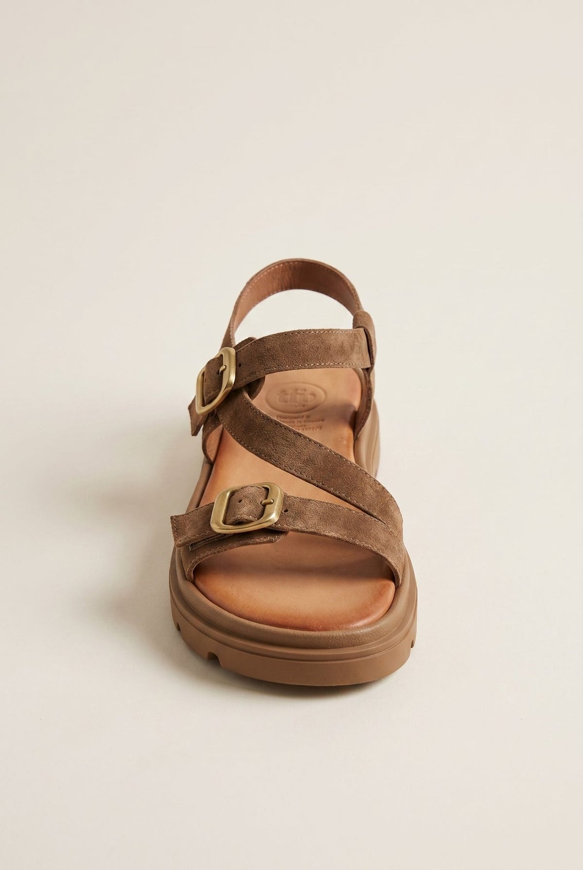 TFP - Sandals Mini Buckle Detail - Taupe Suede