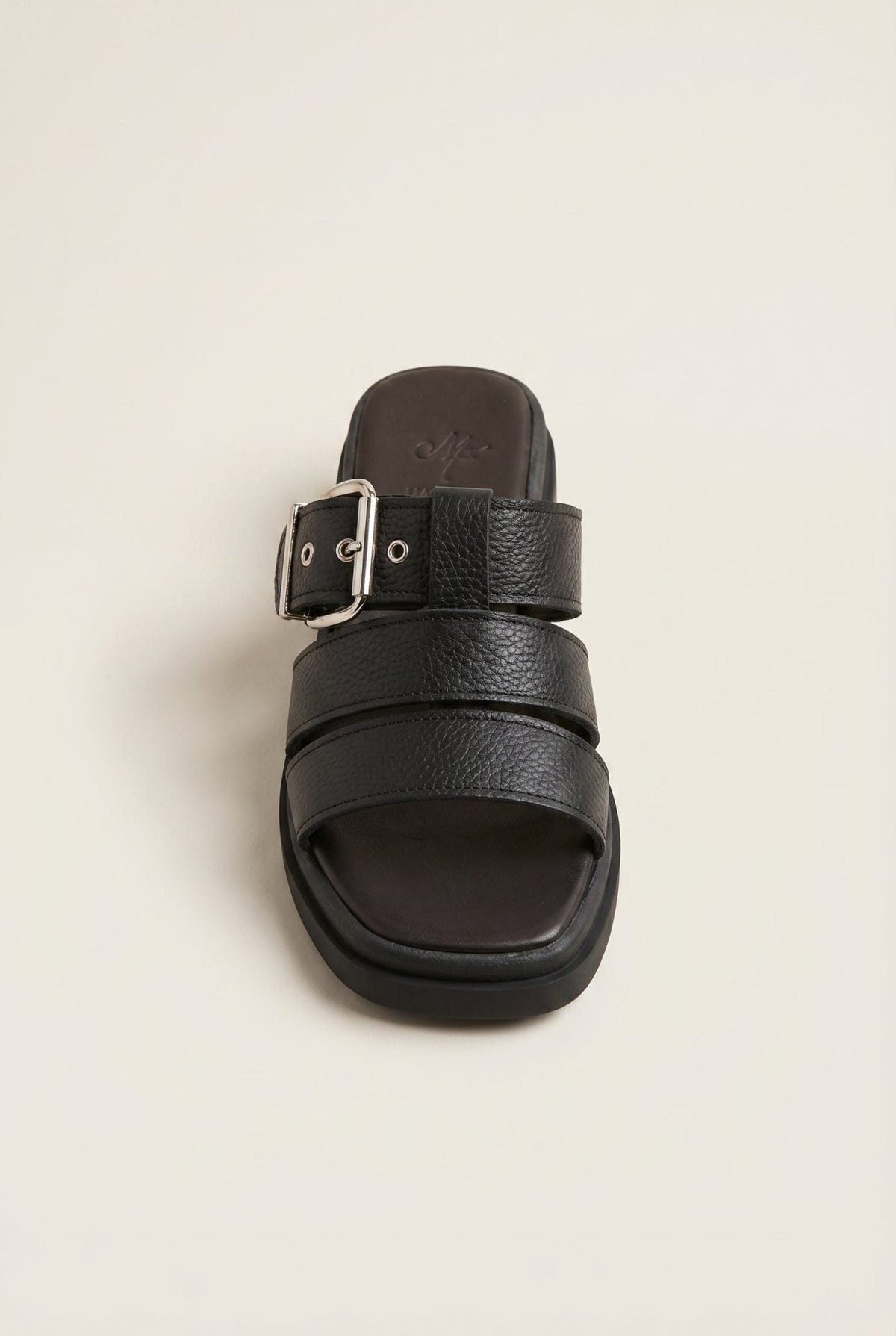 Mariella Fabiani - Sandals Side Buckle Strap - Black Matte