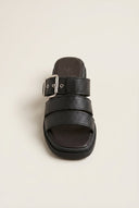 Mariella Fabiani - Sandals Side Buckle Strap - Black Matte
