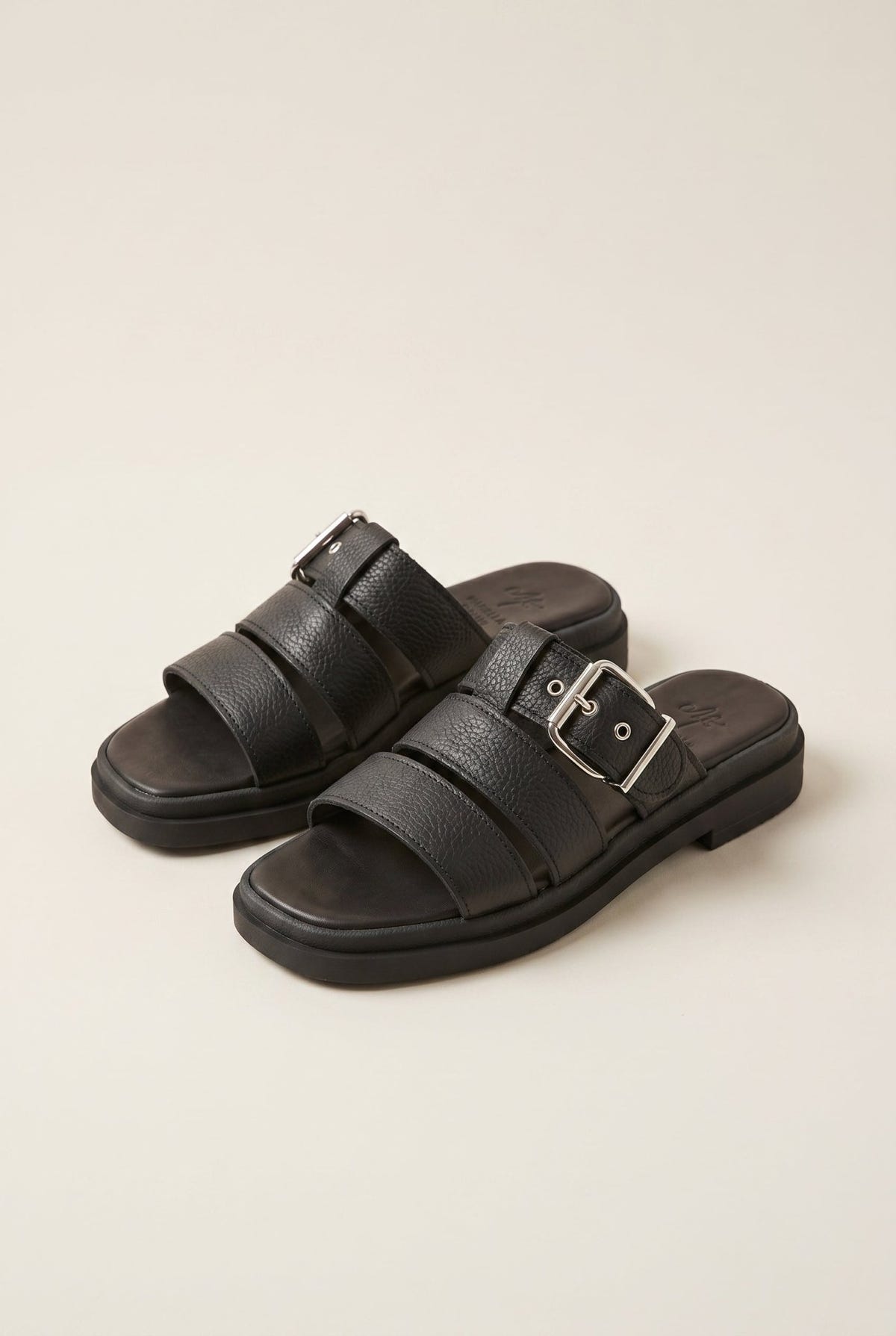 Mariella Fabiani - Sandals Side Buckle Strap - Black Matte
