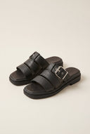 Mariella Fabiani - Sandals Side Buckle Strap - Black Matte