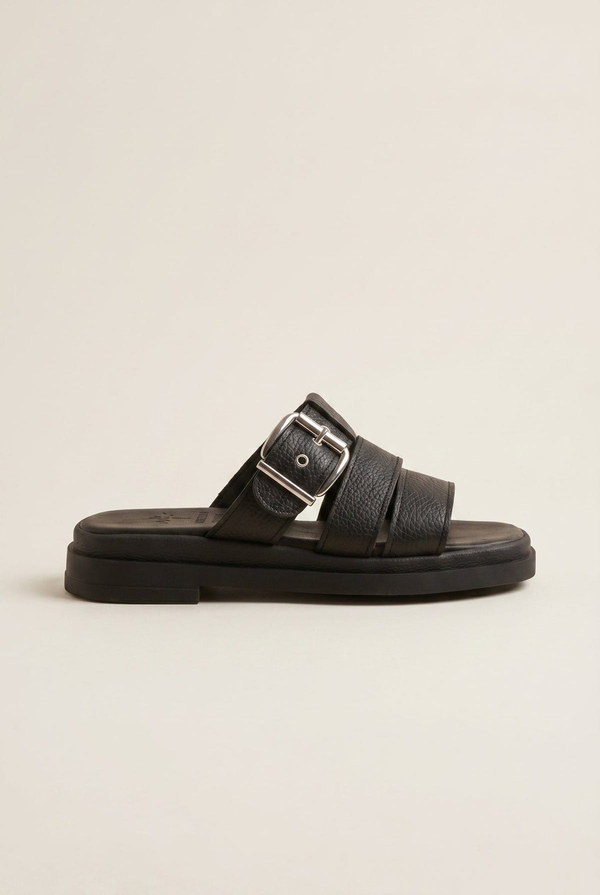 Mariella Fabiani - Sandals Side Buckle Strap - Black Matte