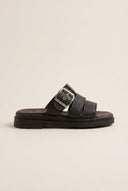 Mariella Fabiani - Sandals Side Buckle Strap - Black Matte