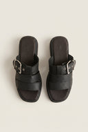 Mariella Fabiani - Sandals Side Buckle Strap - Black Matte