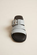 Mariella Fabiani - Sandals Side Buckle Strap - Light Grey Matte