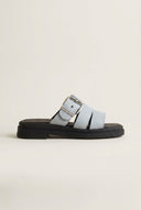 Mariella Fabiani - Sandals Side Buckle Strap - Light Grey Matte