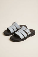 Mariella Fabiani - Sandals Side Buckle Strap - Light Grey Matte