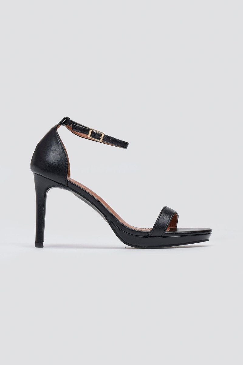 Sandals Stiletto Heel - Black Matte - thefashionproject.gr - Stephan
