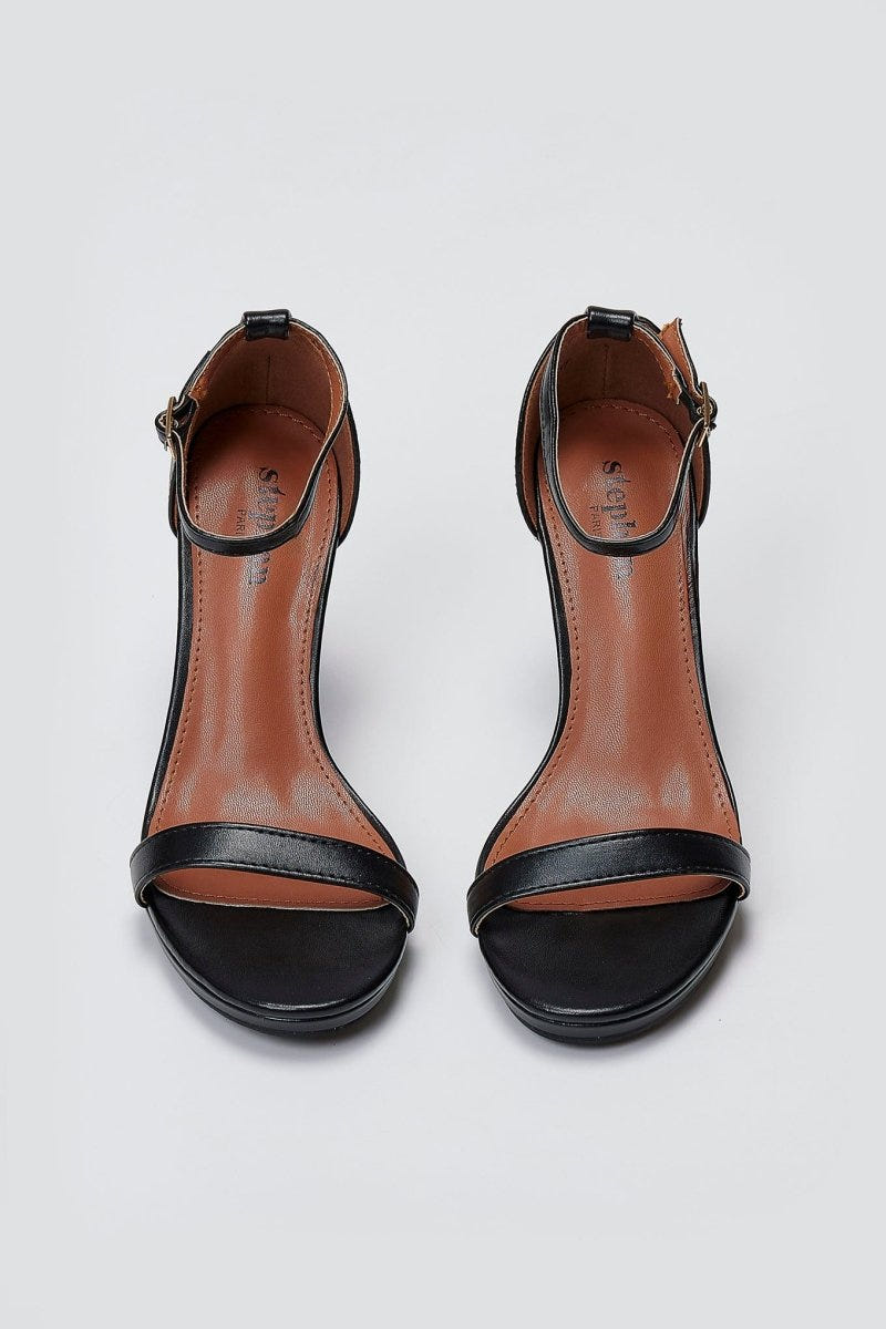 Sandals Stiletto Heel - Black Matte - thefashionproject.gr - Stephan